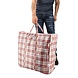 Discountershop Opbergtas met Rits 90L Rood-Wit-Blauw – Brede Big Shopper voor Kleding, Wasgoed, Verhuizen, Vakantie en Grote Boodschappen