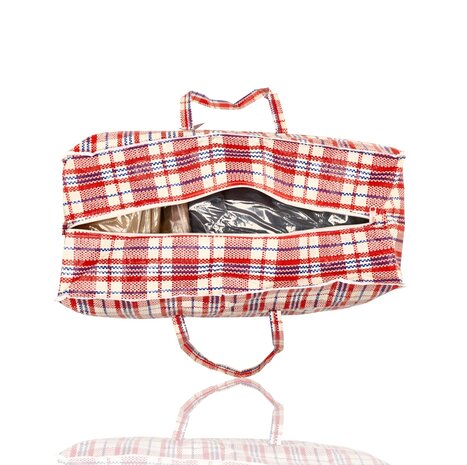 Discountershop Zippered Storage Bag 90L Red-White-Blue – Wide Big Shopper for Clothes, Laundry, Moving, Holidays and Bulky Groceries Discountershop Zippered Storage Bag 90L Red-White-Blue – Wide Big Shopper for Clothes, Laundry, Moving, Holidays and Bulky Groceries