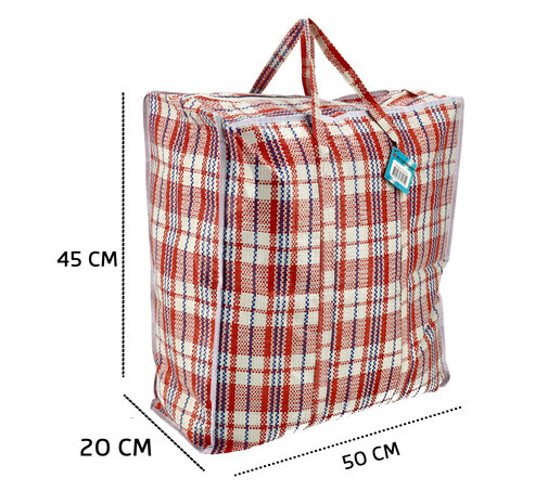 Discountershop Zippered Storage Bag 45L for Clothes and Laundry – Compact Big Shopper for Groceries, Moving, Camping, Holidays and Travel Discountershop Zippered Storage Bag 45L for Clothes and Laundry – Compact Big Shopper for Groceries, Moving, Camping, Holidays and Travel