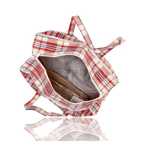 Discountershop Opbergtas met Rits 30L Rood-Wit-Blauw – Opvouwbare Shopper voor Kleding, Wasgoed, Klein Beddengoed, Reizen en Boodschappen Discountershop Opbergtas met Rits 30L Rood-Wit-Blauw – Opvouwbare Shopper voor Kleding, Wasgoed, Klein Beddengoed, Reizen en Boodschappen