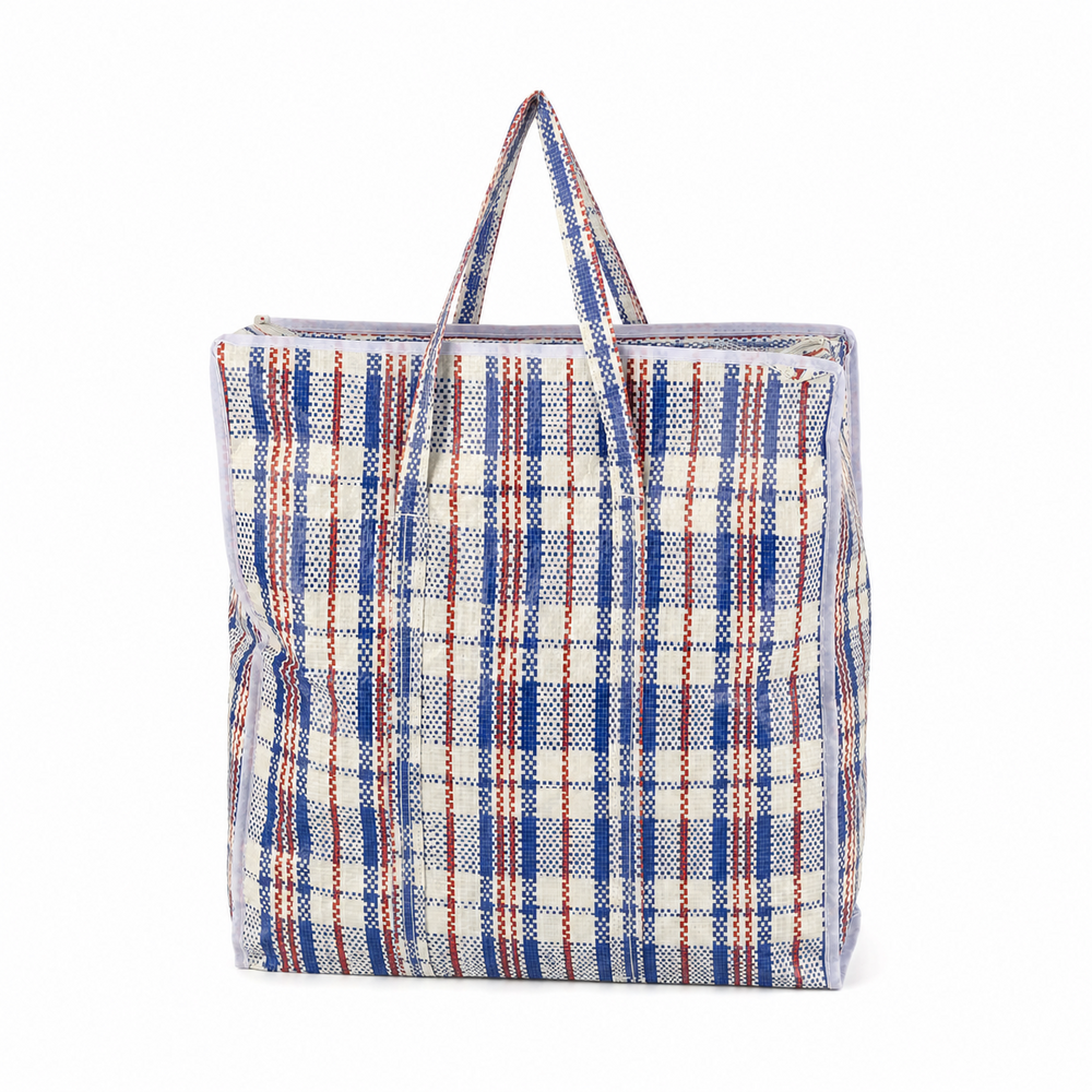 Discountershop Opbergtas met Rits 30L Blauw-Wit-Rood – Compacte Shopper voor Wasgoed, Kleding, Autospullen, Korte Reizen en Boodschappen Discountershop Opbergtas met Rits 30L Blauw-Wit-Rood – Compacte Shopper voor Wasgoed, Kleding, Autospullen, Korte Reizen en Boodschappen