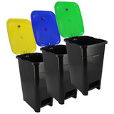 Discountershop 50L Pedal Bin Set for Waste Sorting