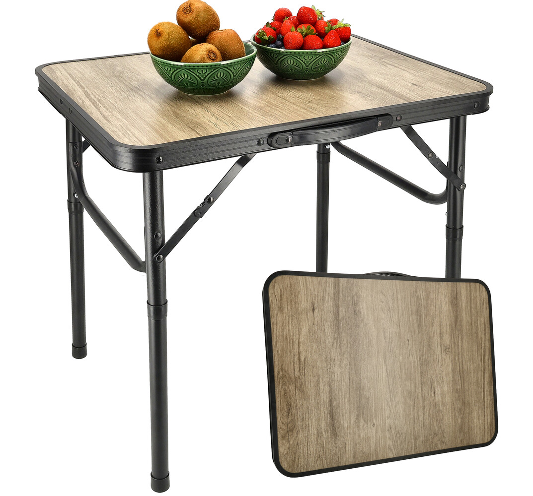 Discountershop Camping Table 60 x 45 cm for 1 Person – Folding Table with 2 Heights 25.5/55.5 cm – for Caravan, Balcony, Garden and Picnic Discountershop Camping Table 60 x 45 cm for 1 Person – Folding Table with 2 Heights 25.5/55.5 cm – for Caravan, Balcony, Garden and Picnic