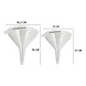 Discountershop Oil Funnel Set 12, 15 and 16.2 cm – Transparent Plastic Funnels for Bottles, Jars, Jerry Cans, Kitchen, Garage and Camping Discountershop Oil Funnel Set 12, 15 and 16.2 cm – Transparent Plastic Funnels for Bottles, Jars, Jerry Cans, Kitchen, Garage and Camping