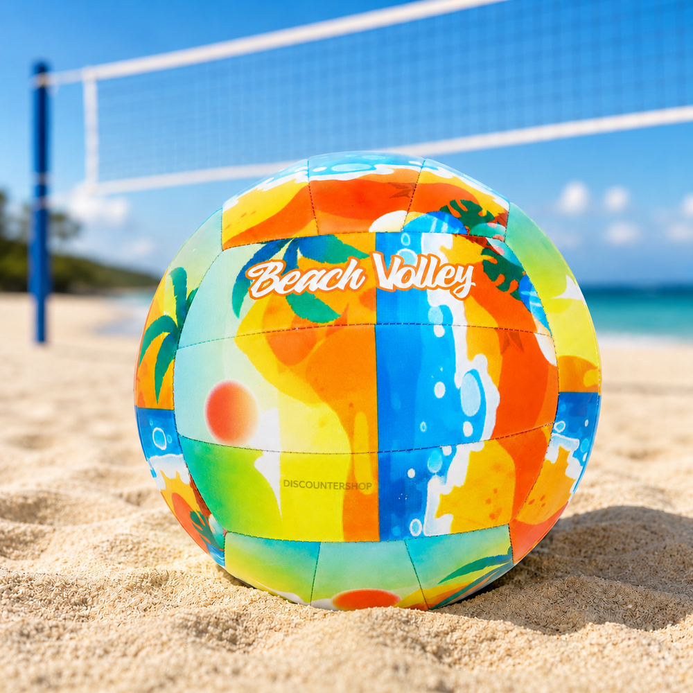 Discountershop Volleyball Size 5, 22 cm – Lightweight PVC Beach Volleyball for Beach, Garden, Campsite, Holidays and Outdoor Family Games Discountershop Volleyball Size 5, 22 cm – Lightweight PVC Beach Volleyball for Beach, Garden, Campsite, Holidays and Outdoor Family Games