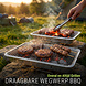 Discountershop Wegwerp Barbecue met Houtskool 48 x 30,2 x 9 cm – 1,45 kg houtskool – Instant BBQ met rooster en onderstel voor camping en picknick Discountershop Wegwerp Barbecue met Houtskool 48 x 30,2 x 9 cm – 1,45 kg houtskool – Instant BBQ met rooster en onderstel voor camping en picknick