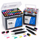 Discountershop Twinmarkers 188 Stuks – Alcohol Markers Dual Tip met Fijne en Brede Punt – Dubbelzijdige Stiften met 2 Opbergboxen voor Tekenen Discountershop Twinmarkers 188 Stuks – Alcohol Markers Dual Tip met Fijne en Brede Punt – Dubbelzijdige Stiften met 2 Opbergboxen voor Tekenen