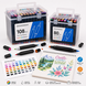 Discountershop Twinmarkers 188 Stuks – Alcohol Markers Dual Tip met Fijne en Brede Punt – Dubbelzijdige Stiften met 2 Opbergboxen voor Tekenen Discountershop Twinmarkers 188 Stuks – Alcohol Markers Dual Tip met Fijne en Brede Punt – Dubbelzijdige Stiften met 2 Opbergboxen voor Tekenen