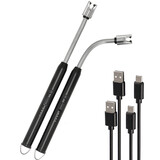 Discountershop Plasma Lighter Set of 2 – USB-C Rechargeable and Flexible
