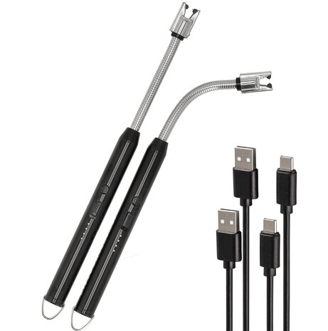 Discountershop Plasma aansteker 2 stuks – USB-C oplaadbaar, flexibel en windbestendig voor kaarsen, lantaarns, BBQ en gebruik buiten Discountershop Plasma aansteker 2 stuks – USB-C oplaadbaar, flexibel en windbestendig voor kaarsen, lantaarns, BBQ en gebruik buiten