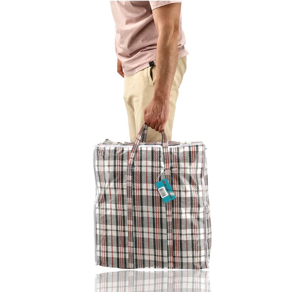 Discountershop Opbergtas met rits 45L – grote shopper van 45 x 50 x 20 cm voor boodschappen, kleding, beddengoed, wasgoed, reizen en verhuizen Discountershop Opbergtas met rits 45L – grote shopper van 45 x 50 x 20 cm voor boodschappen, kleding, beddengoed, wasgoed, reizen en verhuizen