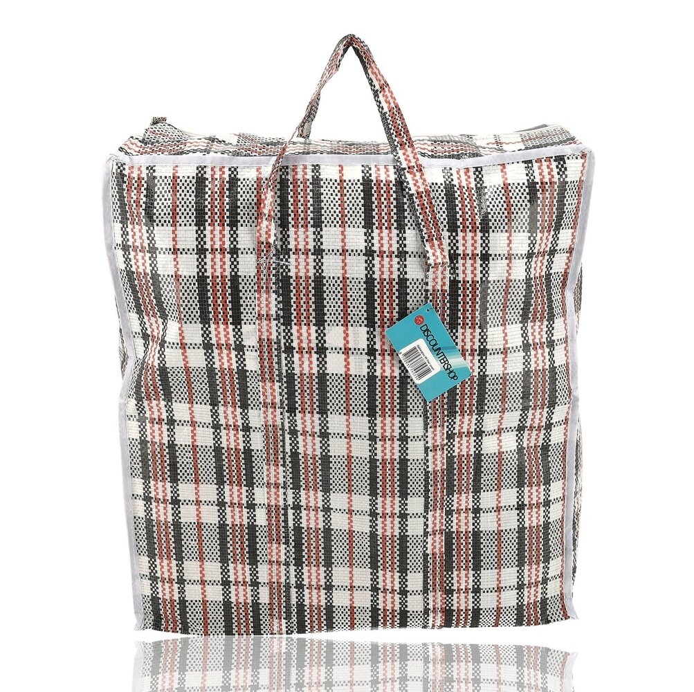 Discountershop Opbergtas met rits 45L – grote shopper van 45 x 50 x 20 cm voor boodschappen, kleding, beddengoed, wasgoed, reizen en verhuizen Discountershop Opbergtas met rits 45L – grote shopper van 45 x 50 x 20 cm voor boodschappen, kleding, beddengoed, wasgoed, reizen en verhuizen