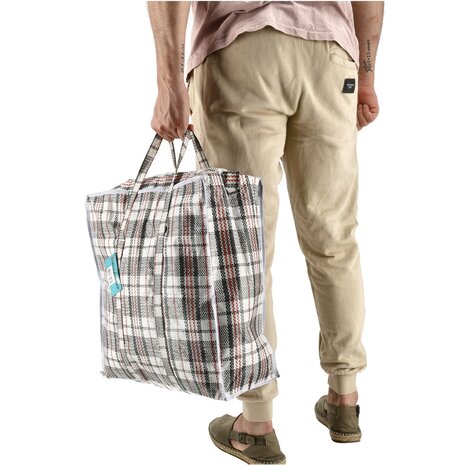 Discountershop Opbergtas met rits 30L – opvouwbare shopper van 40 x 43 x 18 cm voor boodschappen, kleding, wasgoed, reizen, camping en verhuizen Discountershop Opbergtas met rits 30L – opvouwbare shopper van 40 x 43 x 18 cm voor boodschappen, kleding, wasgoed, reizen, camping en verhuizen