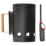 Merkloos Charcoal Chimney Starter with Long BBQ Lighter 27 cm