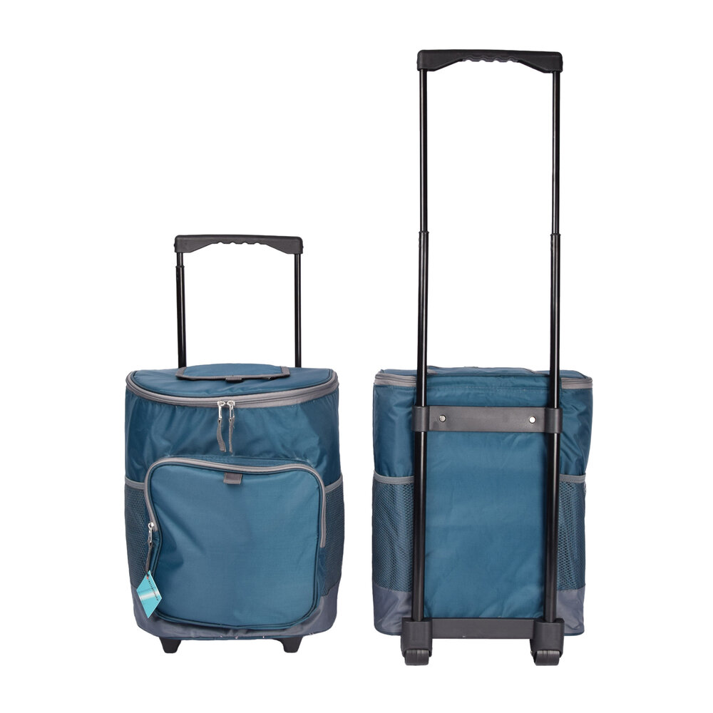 Discountershop Koeltas met Wielen - 28L Inhoud - 31cm x 24cm x 38cm - Handige Picknickkoeltas voor Verse Maaltijden