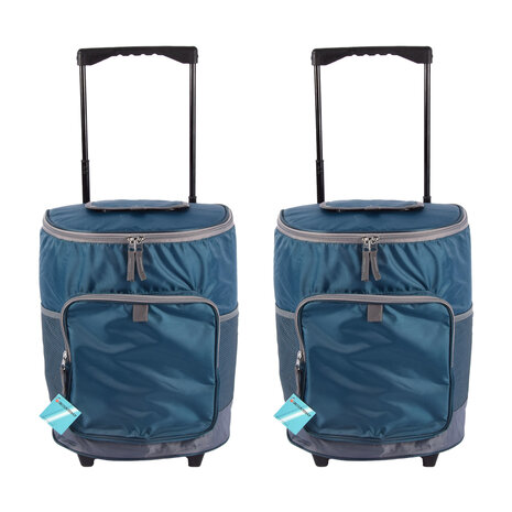 Discountershop Koeltas met Wielen - 28L Inhoud - 31cm x 24cm x 38cm - Handige Picknickkoeltas voor Verse Maaltijden