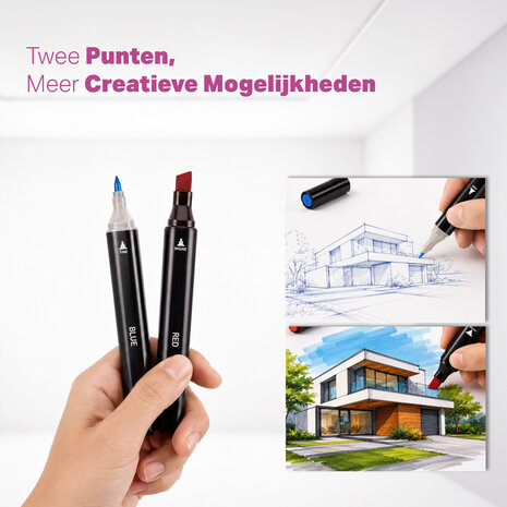 Discountershop Twin Markers 188 Pieces – Alcohol Markers Dual Tip with Fine and Broad Tip – Double-Sided Marker Set with 2 Storage Boxes for Drawing Discountershop Twin Markers 188 Pieces – Alcohol Markers Dual Tip with Fine and Broad Tip – Double-Sided Marker Set with 2 Storage Boxes for Drawing
