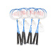 Discountershop Badmintonsets voor 2 tot 20 personen – Blauwe bioplastic rackets met shuttles en draaghoes voor tuin, camping, school en evenementen