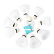 Discountershop Topkwaliteit Witte Kunststof Badminton Shuttles - 6.6cm x 8.2cm - Pakket van 5 - Licht en Flexibel Discountershop Topkwaliteit Witte Kunststof Badminton Shuttles - 6.6cm x 8.2cm - Pakket van 5 - Licht en Flexibel