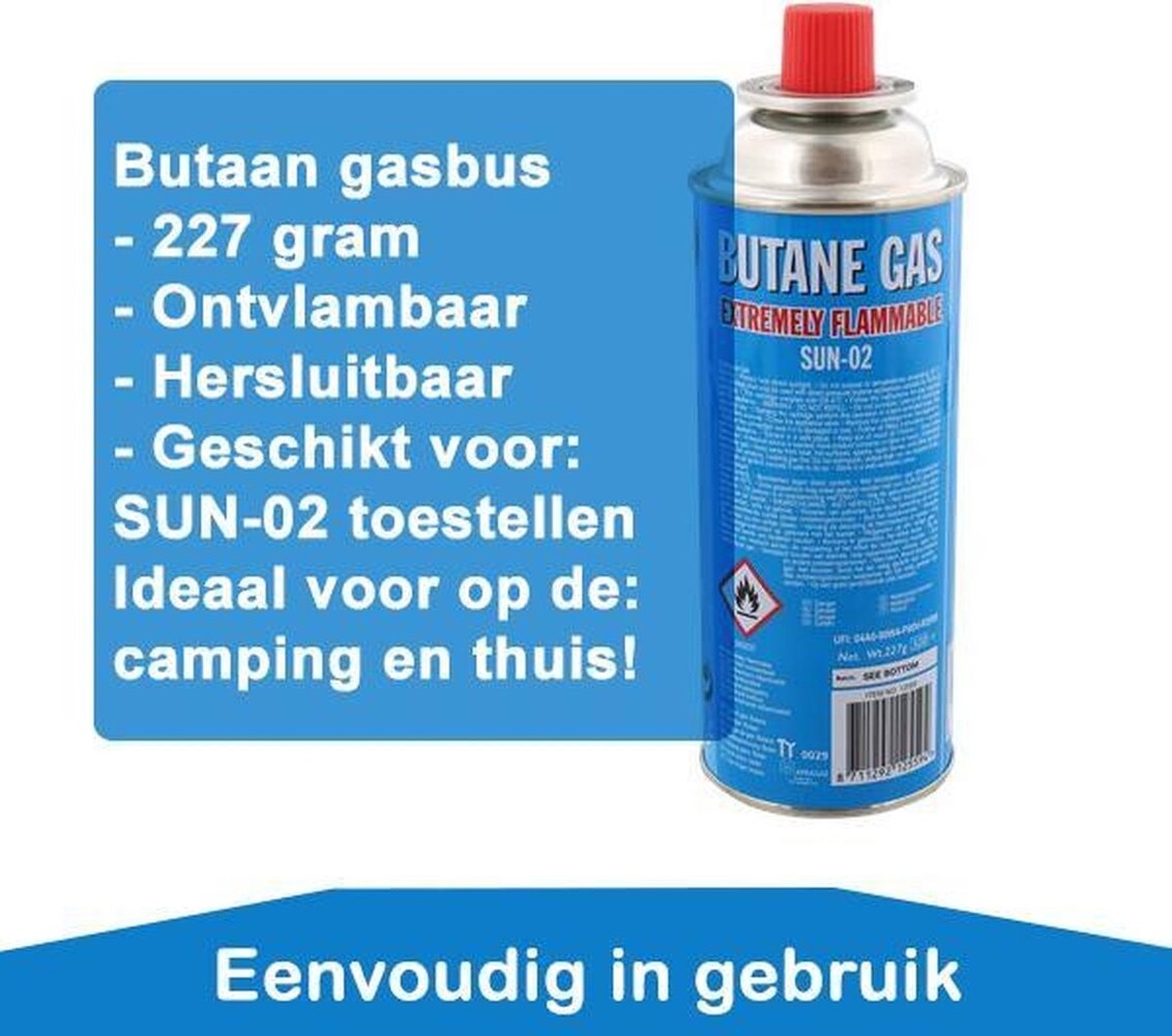 Merkloos Butane Gas Cans for SUN-02 Appliances - Resealable Supply for Camping - Home Use and Portable Stoves - 20 Pieces Merkloos Butane Gas Cans for SUN-02 Appliances - Resealable Supply for Camping - Home Use and Portable Stoves - 20 Pieces
