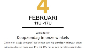 Koopzondag 4 februari