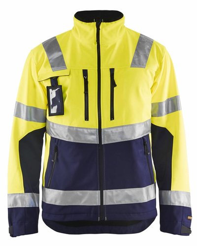 Blaklader Jas ongevoerd, High-Vis met striping