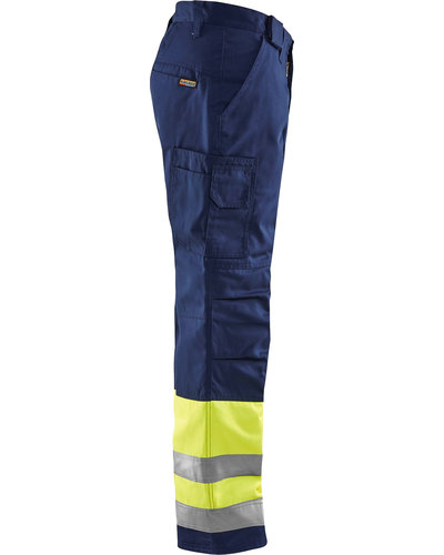 Blaklader Winterwerkbroek High Vis met striping