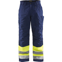 Blaklader Winterwerkbroek High Vis met striping