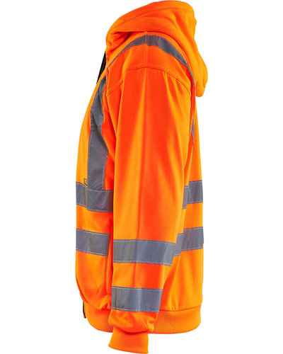 Blaklader Hooded Sweatshirt High Vis met striping