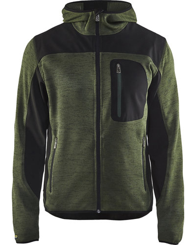 Blaklader Gebreid vest met softshell versterkt