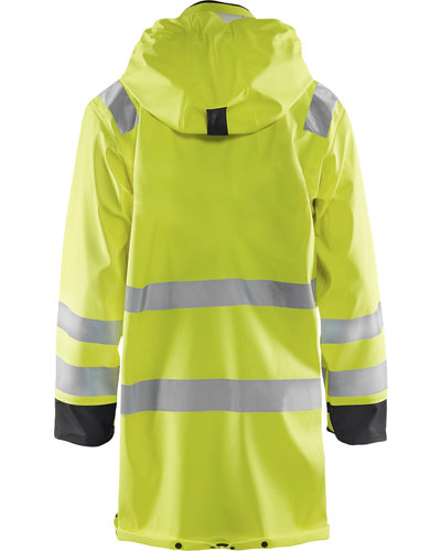 Blaklader Lange Hi-Vis Regenjas, zware kwaliteit met striping