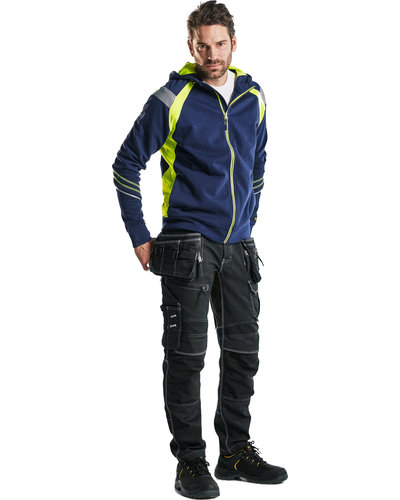 Blaklader 3433 Hooded Sweatshirt Visible met Rits