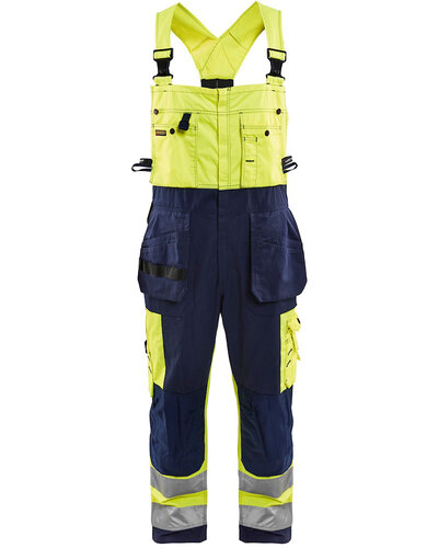 Blaklader Bretelsoverall High Vis met striping