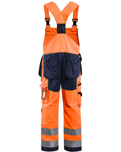 Blaklader Bretelsoverall High Vis met striping