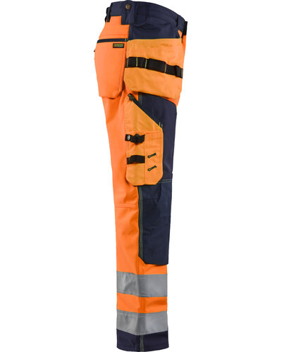 Blaklader High Vis klasse 2 softshell broek met striping