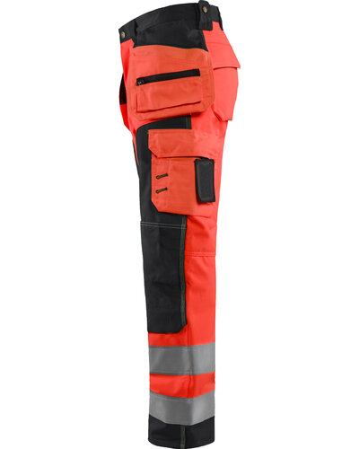 Blaklader High Vis klasse 2 softshell broek met striping