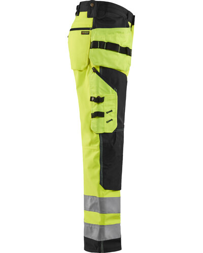 Blaklader High Vis klasse 2 softshell broek met striping