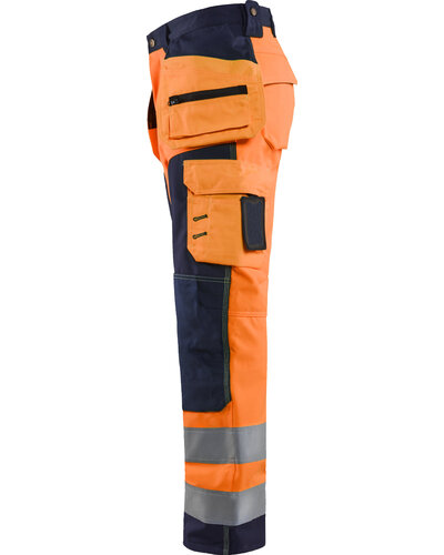 Blaklader High Vis klasse 2 softshell broek met striping