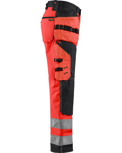 Blaklader High Vis klasse 2 softshell broek met striping