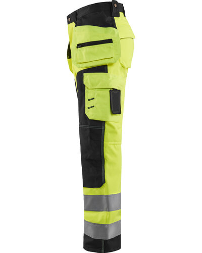 Blaklader High Vis klasse 2 softshell broek met striping