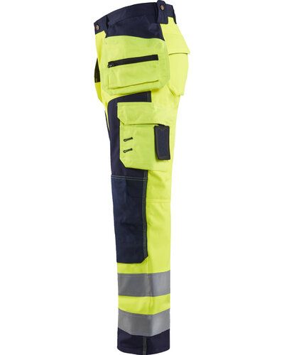 Blaklader High Vis klasse 2 softshell broek met striping