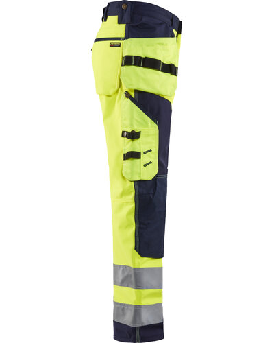 Blaklader High Vis klasse 2 softshell broek met striping