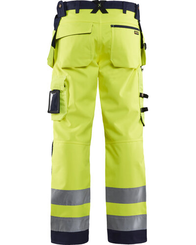 Blaklader High Vis klasse 2 softshell broek met striping