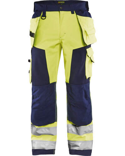 Blaklader High Vis klasse 2 softshell broek met striping