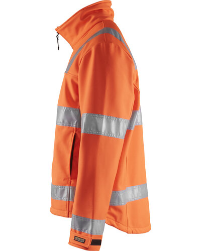 Blaklader Jas softshell High Vis met striping
