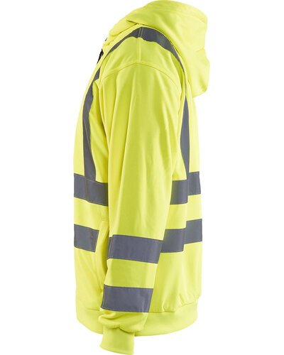 Blaklader Hooded Sweatshirt High Vis met striping