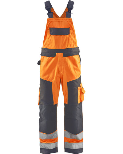 Blaklader Tuinbroek High Vis met kniezakken en striping