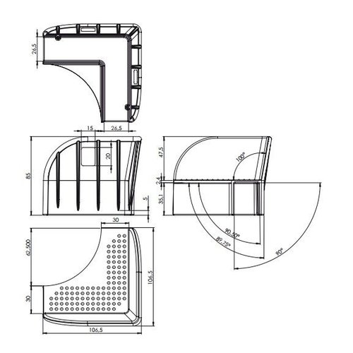 Plastic Mounting Corner for Pallet Collars