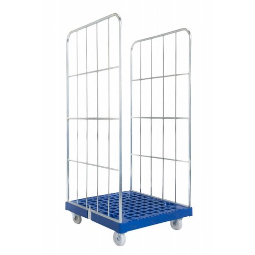 Roll Container 2 Sided - 810x720x1620mm, Plastic Base