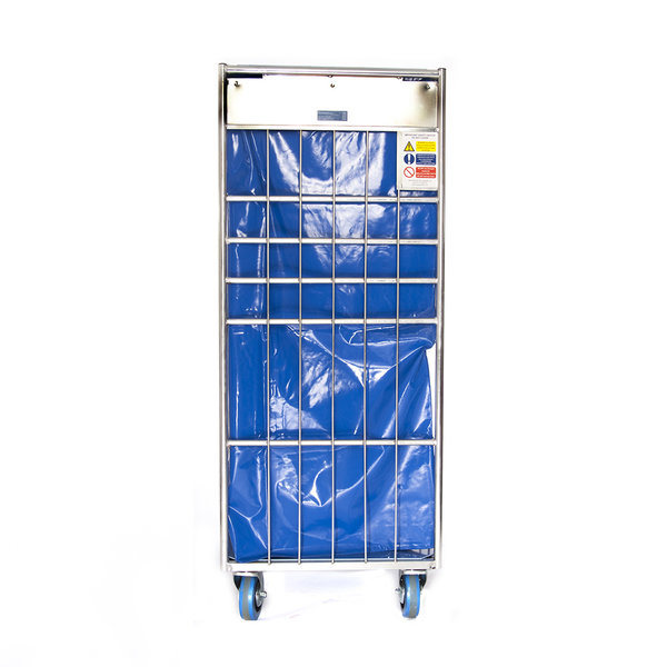 Fully Enclosed Laundry Cage with Liner 900x665x1660mm Drop Gate